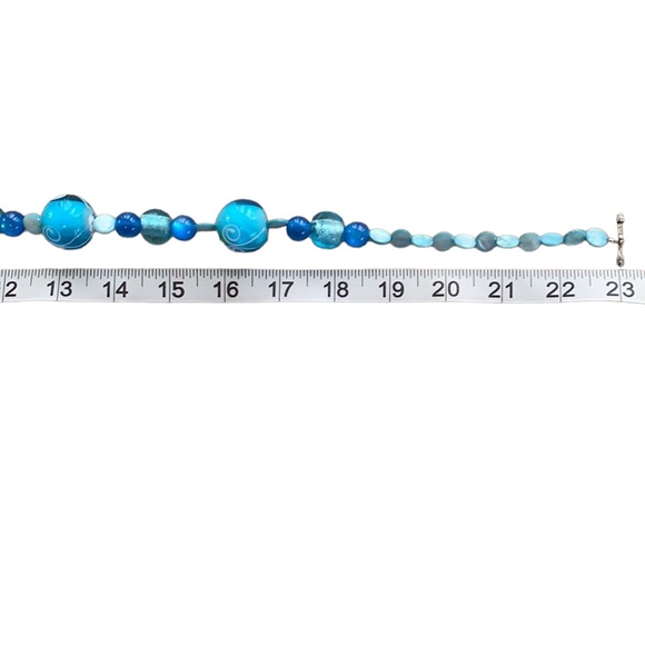 Handmade Necklace Glass and Acrylic Beads - Picture 4 of 4